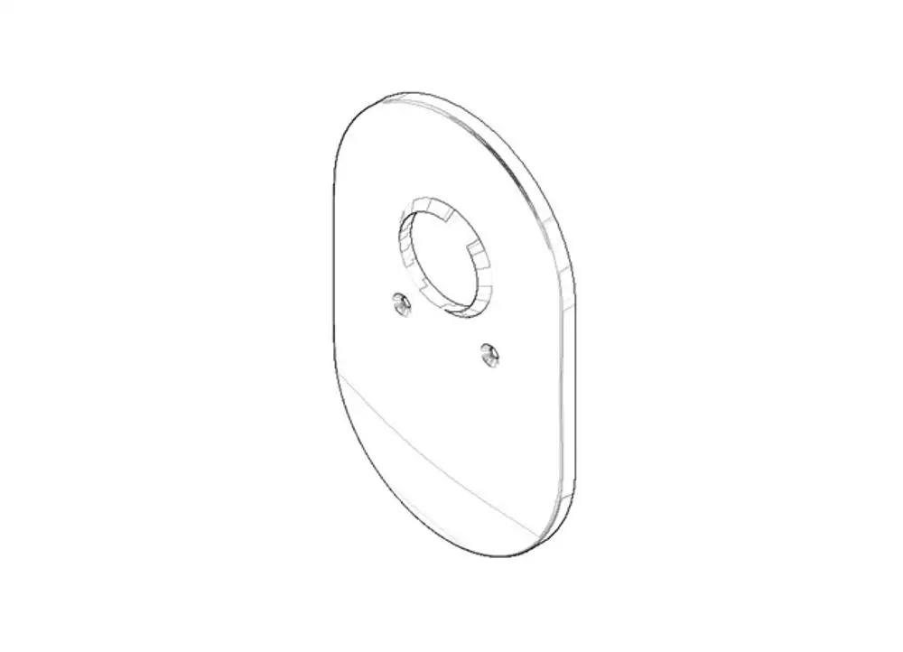 DORNBRACHT Abdeckung ohne Mengenregulierung ERSATZTEILE 90110205700 151 x 241 x 16 mm Chrom, 90110205700-00 Galeriebild 1